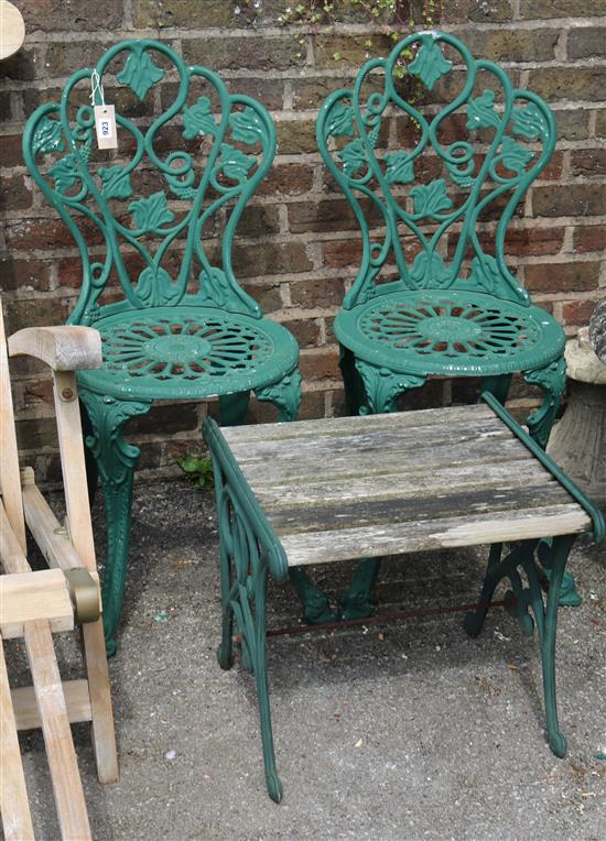 2 garden chairs & stool